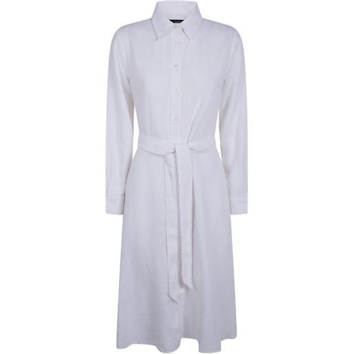 Lauren Ralph Lauren chemisier con cintura - bianco