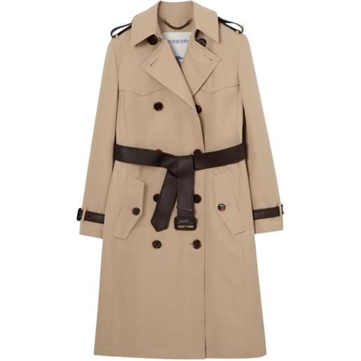 Burberry double-breasted belted trench coat - toni neutri