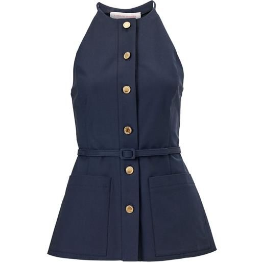 Carolina Herrera button-front top - blu