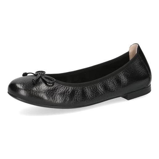 CAPRICE ballerine da donna in pelle, nero (black deer), 38 eu