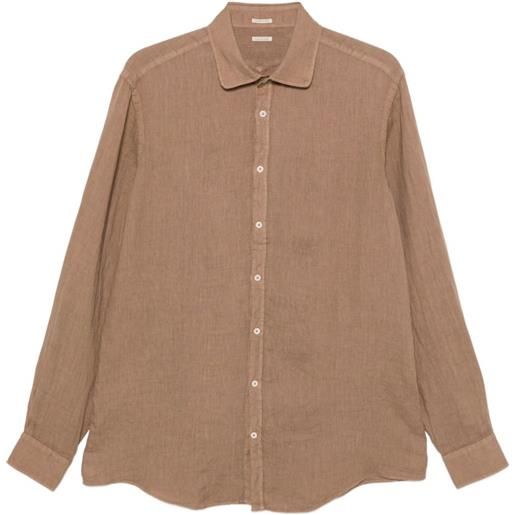 Massimo Alba camicia a maniche lunghe - toni neutri