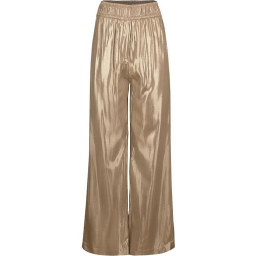 Brunello Cucinelli satin wide-leg trousers - oro