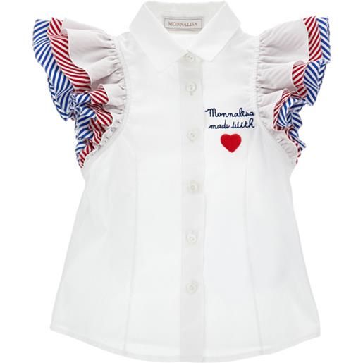 Monnalisa camicia con ricamo