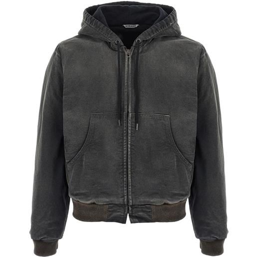 Auralee felpa con cappuccio e coulisse - grigio