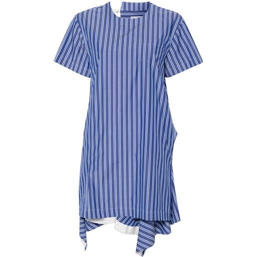 sacai abito asimmetrico - blu