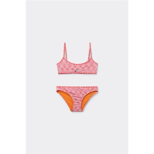 Calzedonia costume due pezzi bambina pop palms rosa