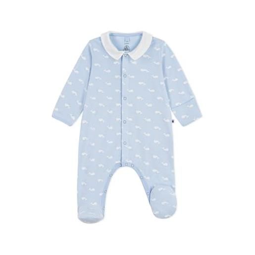Petit Bateau pigiama bambino in cotone con colletto stampato balena