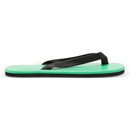 Auralee leather flip-flops - verde