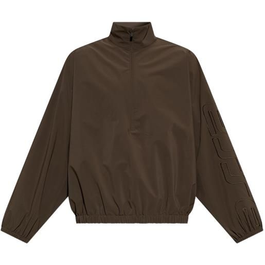 FEAR OF GOD ESSENTIALS felpa essentials con logo - marrone