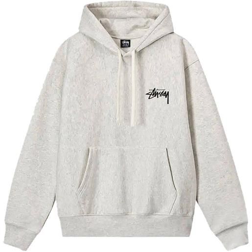 Stüssy felpa con cappuccio 8 ball fade - grigio