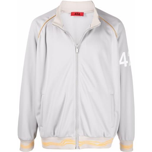424 giacca sportiva con zip - toni neutri