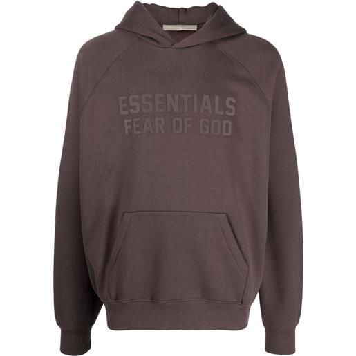 FEAR OF GOD ESSENTIALS felpa essentials con stampa - marrone
