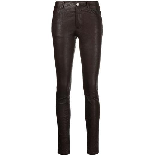 Zadig&Voltaire pantaloni skinny phlame - marrone