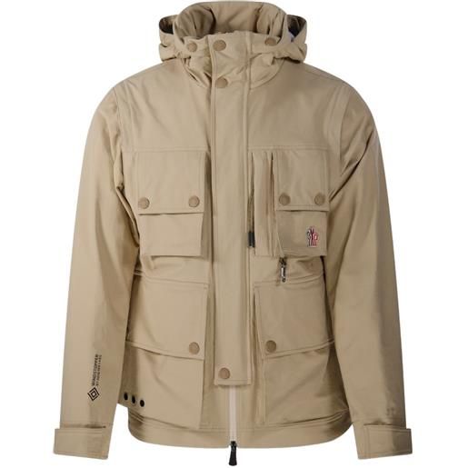 Moncler Grenoble cappotto lion con cappuccio - toni neutri
