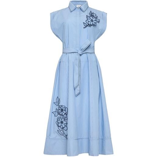 Cinq A Sept abito callie con ricamo a fiori - blu