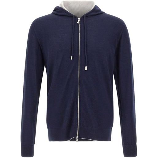 Eleventy felpa con cappuccio - blu