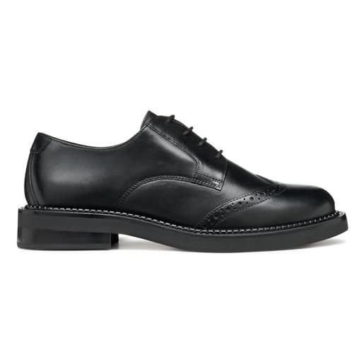 Geox d serilda, oxford donna, nero, 35 eu
