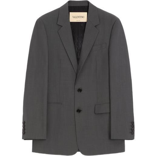Valentino Garavani giacca monopetto in lana - grigio