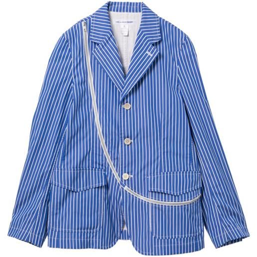 Comme Des Garçons Shirt giacca da abito a righe - blu