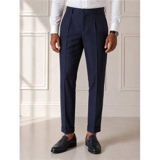 Briatore Clothing pantalone sartoriale uomo con pinces in fresco lana drop 6 - regular fit