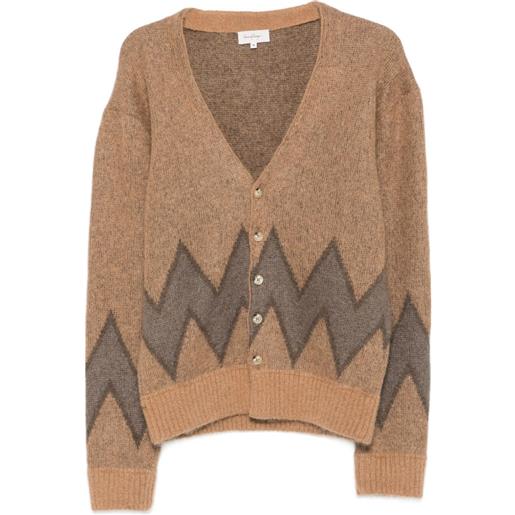 Second/Layer cardigan chevy con motivo geometrico - marrone