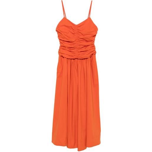 Marella abito midi bagagli con ruches - arancione