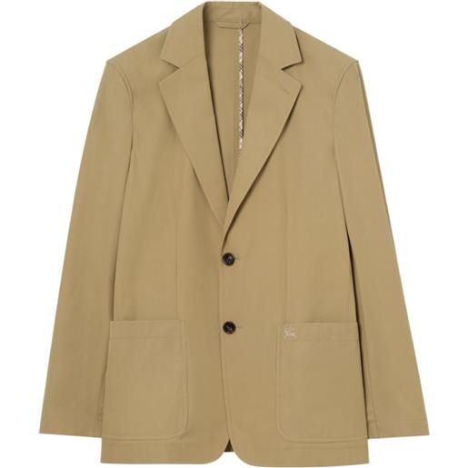 Burberry giacca sartoriale in cotone tecnico - toni neutri