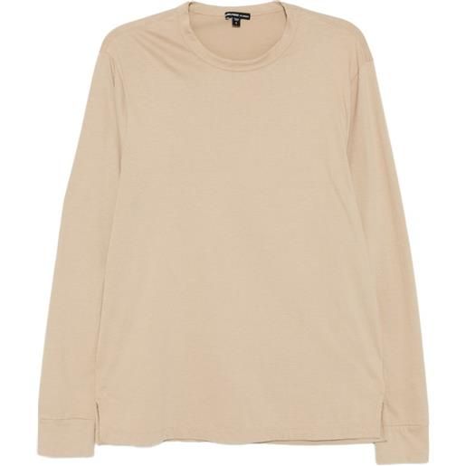 James Perse t-shirt a maniche lunghe - marrone
