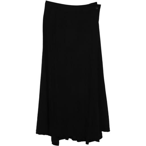 Yohji Yamamoto gonna lunga in cotone - nero