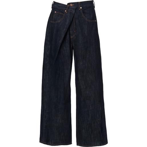 No44 jeans eve con design a incrocio - blu