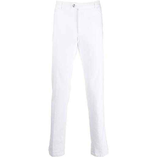 Philipp Plein pantaloni dritti con ricamo - bianco