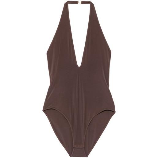 ZIMMERMANN body luna con scollo all'americana - marrone