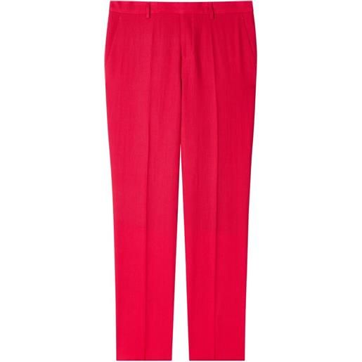 Paul Smith pantaloni affusolati in lino - rosso