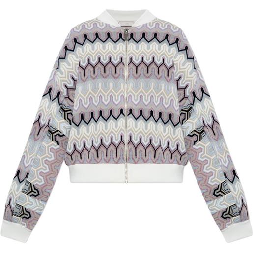 Akep giacca con zip - bianco