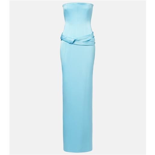 Alex Perry abito lungo bustier in crêpe di raso