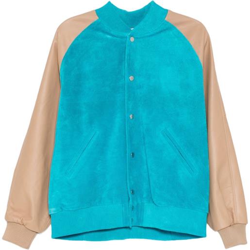 A LEATHER giacca island award - blu