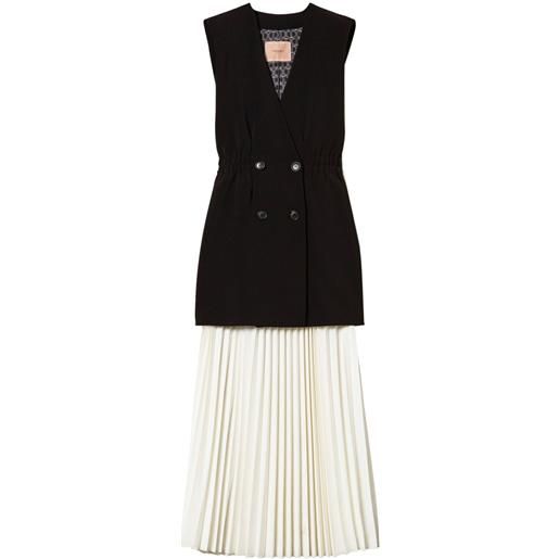 TWINSET abito plissettato - nero