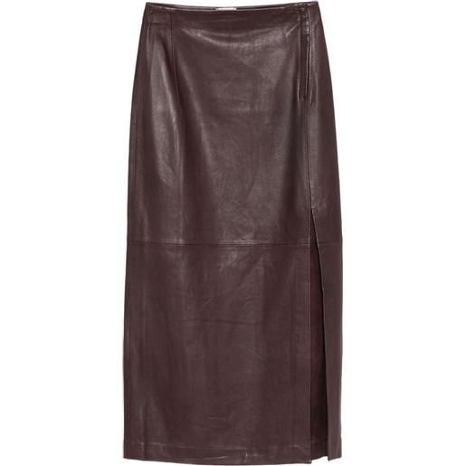 Alysi gonna lunga con spacco laterale - rosso