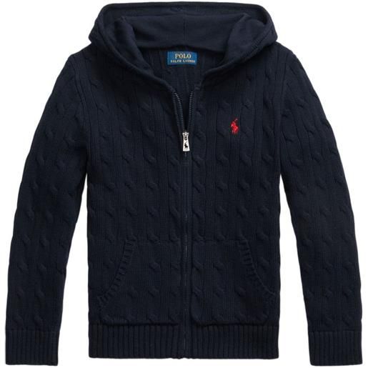 POLO RALPH LAUREN KIDS felpa con zip - blu