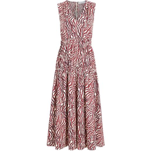 Proenza Schouler White Label abito midi con stampa - rosso