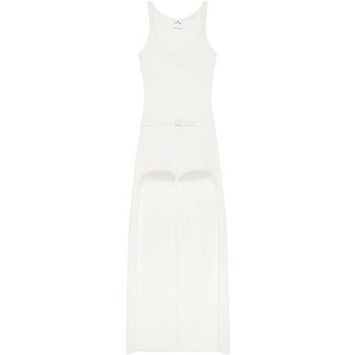 Courrèges tuta corta a coste - bianco