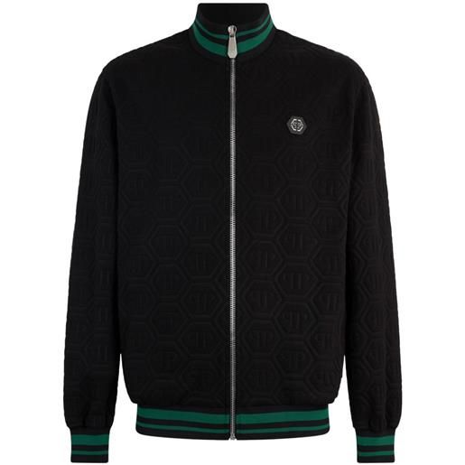 Philipp Plein felpa con zip - nero