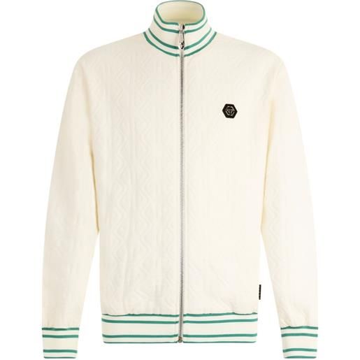 Philipp Plein giacca sportiva con monogramma - bianco