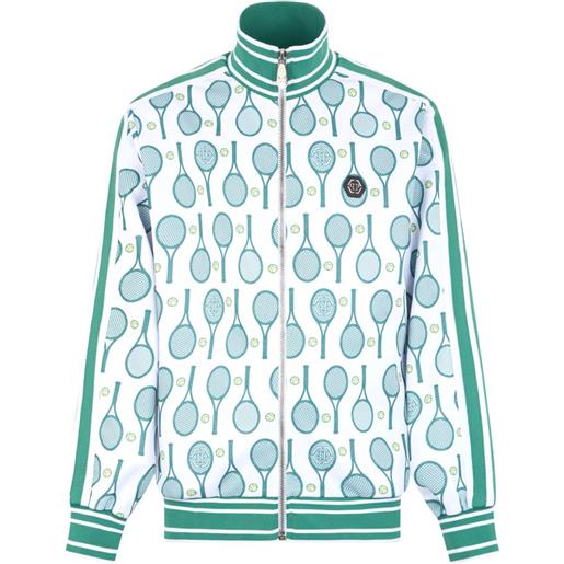 Philipp Plein giacca sportiva con stampa tennis - bianco