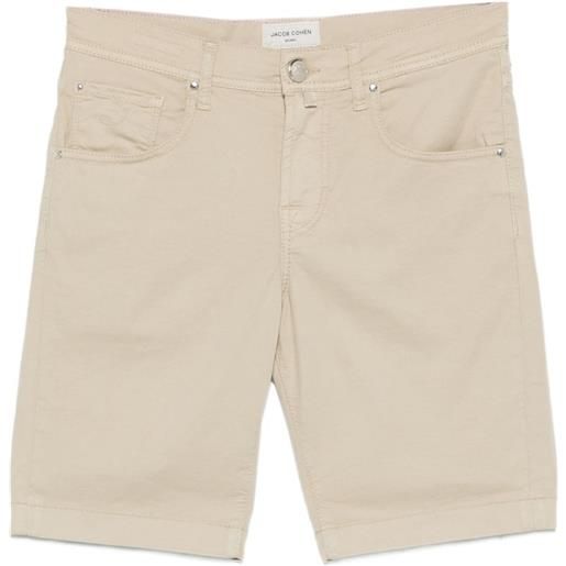 Jacob Cohën shorts nicolas con applicazione logo - toni neutri