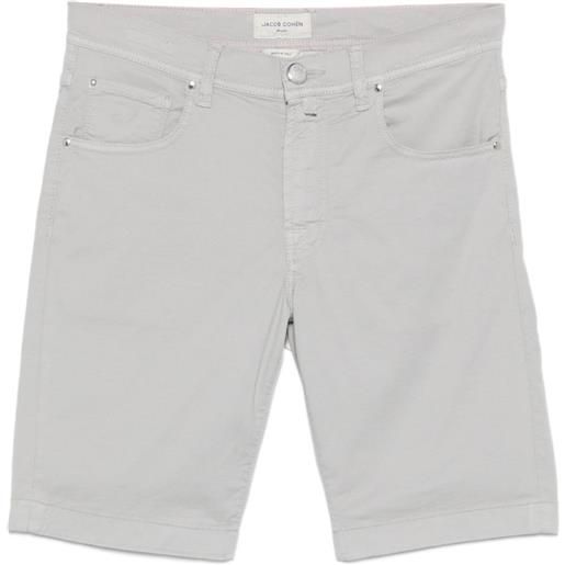 Jacob Cohën shorts nicolas con applicazione logo - grigio