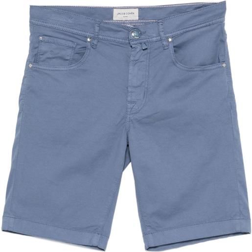 Jacob Cohën shorts nicolas con applicazione logo - blu