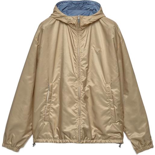 Prada piumino in re-nylon reversibile - toni neutri