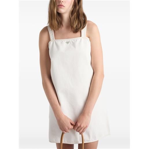 Prada abito corto old denim - bianco