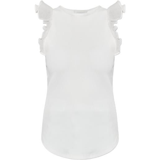 ZIMMERMANN canotta awaken con ruches - bianco
